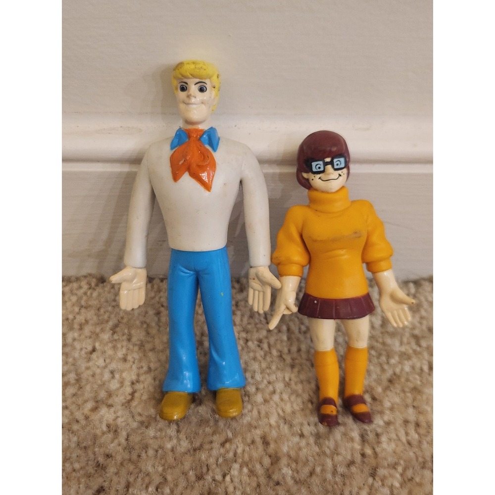 Vintage Scooby-Doo Fred and Velma Action Figure Set Mystery Inc Hanna-Barbera